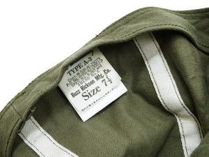 Buzz Rickson Men's Cap, Mechanic's, Summer, Type A-3 Military Hat BR02536 Olive