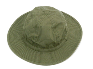 Buzz Rickson's Men's O.D. Herringbone Army Hat, 100% Cotton HBT, Modern Reinterpretation of the 1934 U.S. Army Denim Hat, Made in Japan (BR02537 149 Olive)
