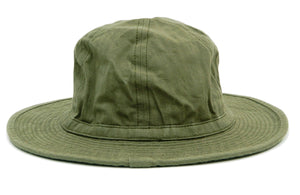 Buzz Rickson's Men's O.D. Herringbone Army Hat, 100% Cotton HBT, Modern Reinterpretation of the 1934 U.S. Army Denim Hat, Made in Japan (BR02537 149 Olive)