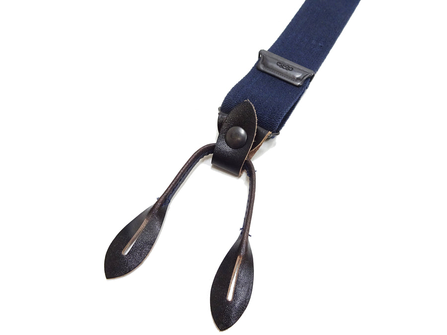 Blue-Grey Slim Clip-On Suspenders | In stock! | Trendhim