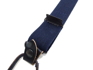 Buzz Rickson Suspenders Men's Reproduction of X back Design Military Button-on Braces for A-11 Trousers BR02718 128 Navy-Blue