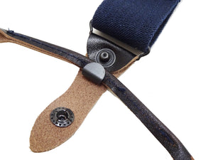 Buzz Rickson Suspenders Men's Reproduction of X back Design Military Button-on Braces for A-11 Trousers BR02718 128 Navy-Blue