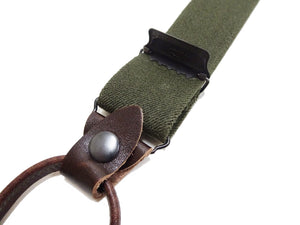 Buzz Rickson Suspenders Men's Reproduction of X back Design Military Button-on Braces for A-11 Trousers BR02718 149 Olive