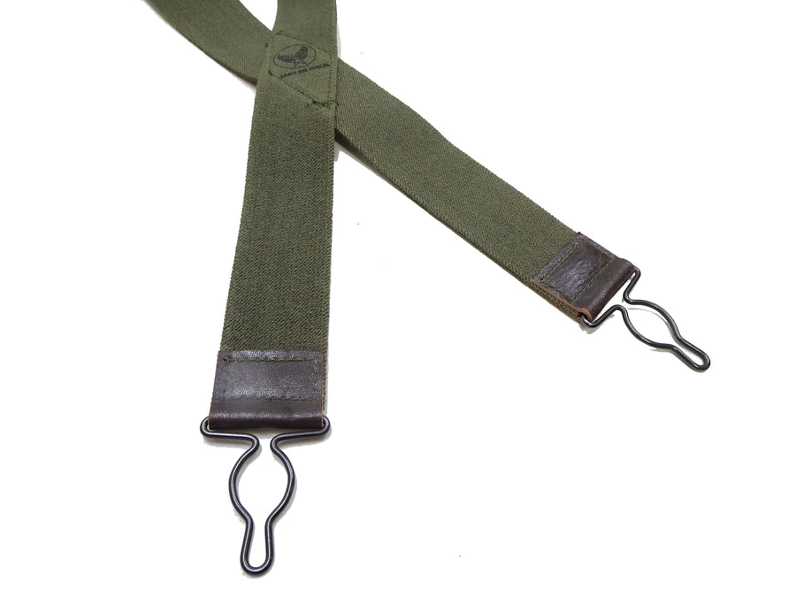 Buzz Rickson Suspenders Men's Reproduction of X back Design Military Button-on Braces for A-11 Trousers BR02718 149 Olive