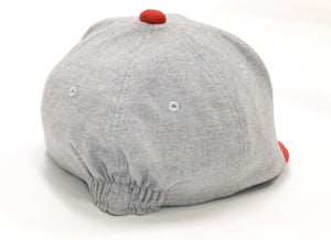 Buzz Rickson Cap Men's Casual Military Style Short Brim Baseball Hat BR02788 113 Heather-Gray/Red