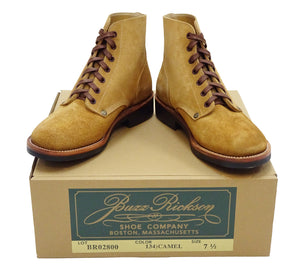 Buzz Rickson M-43 Service Shoes Men's reproduction of 1943 US Army Type III M43 Suede Boots BR02800 134 Camel