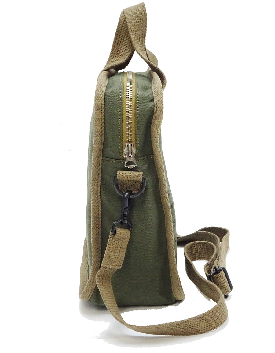 Buzz Rickson Bag Men's Casual Small Shoulder Bag - Reproduction of WWII Army Air Force Pilot Gear BR02833 Olive