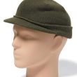 Load image into Gallery viewer, Buzz Rickson Jeep Cap - Men&#39;s Wool Knit Cap with Short Brim - Reproduction of U.S. Army M-1941 Radar Cap - Made in Japan (BR02874 Olive)
