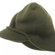 Load image into Gallery viewer, Buzz Rickson Jeep Cap - Men&#39;s Wool Knit Cap with Short Brim - Reproduction of U.S. Army M-1941 Radar Cap - Made in Japan (BR02874 Olive)
