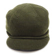 Load image into Gallery viewer, Buzz Rickson Jeep Cap - Men&#39;s Wool Knit Cap with Short Brim - Reproduction of U.S. Army M-1941 Radar Cap - Made in Japan (BR02874 Olive)
