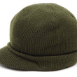 Load image into Gallery viewer, Buzz Rickson Jeep Cap - Men&#39;s Wool Knit Cap with Short Brim - Reproduction of U.S. Army M-1941 Radar Cap - Made in Japan (BR02874 Olive)
