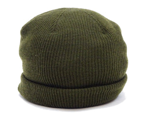 Buzz Rickson Jeep Cap - Men's Wool Knit Cap with Short Brim - Reproduction of U.S. Army M-1941 Radar Cap - Made in Japan (BR02874 Olive)