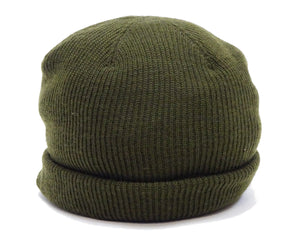 Buzz Rickson Jeep Cap - Men's Wool Knit Cap with Short Brim - Reproduction of U.S. Army M-1941 Radar Cap - Made in Japan (BR02874 Olive)