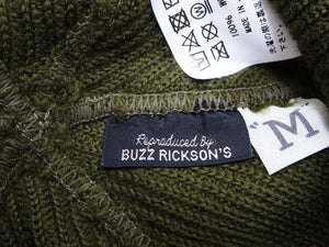Buzz Rickson Jeep Cap - Men's Wool Knit Cap with Short Brim - Reproduction of U.S. Army M-1941 Radar Cap - Made in Japan (BR02874 Olive)