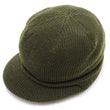 Load image into Gallery viewer, Buzz Rickson Jeep Cap - Men&#39;s Wool Knit Cap with Short Brim - Reproduction of U.S. Army M-1941 Radar Cap - Made in Japan (BR02874 Olive)
