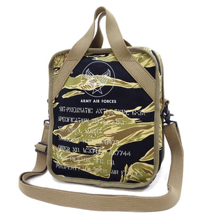 Buzz Rickson Men's Casual Small Shoulder Bag - Gold Tiger Camouflage, Modern Reinterpretation of WWII U.S. Army Air Forces Pilot Gear, BR02878