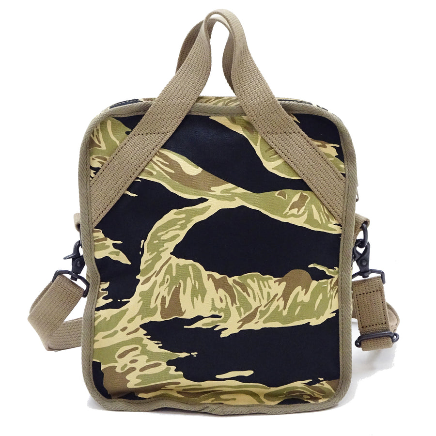 Buzz Rickson Men's Casual Small Shoulder Bag - Gold Tiger Camouflage, Modern Reinterpretation of WWII U.S. Army Air Forces Pilot Gear, BR02878