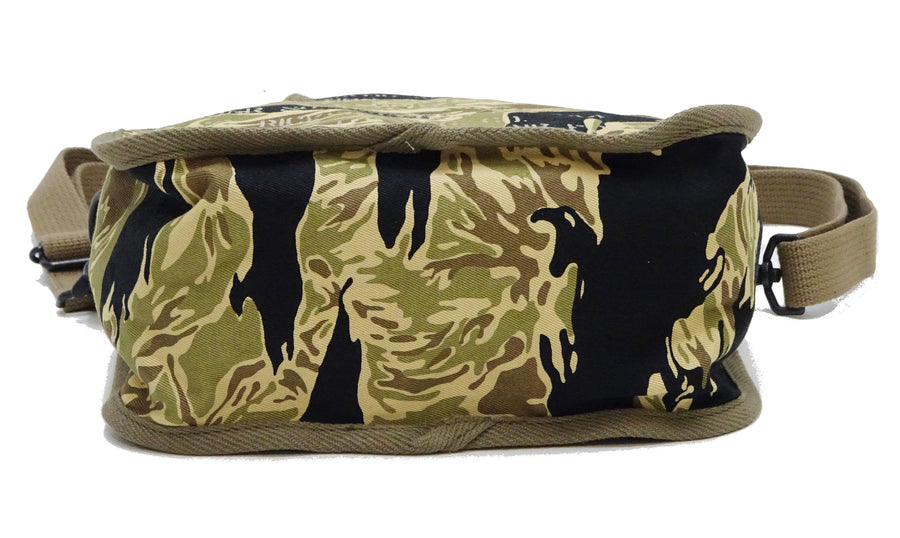 Buzz Rickson Men's Casual Small Shoulder Bag - Gold Tiger Camouflage, Modern Reinterpretation of WWII U.S. Army Air Forces Pilot Gear, BR02878