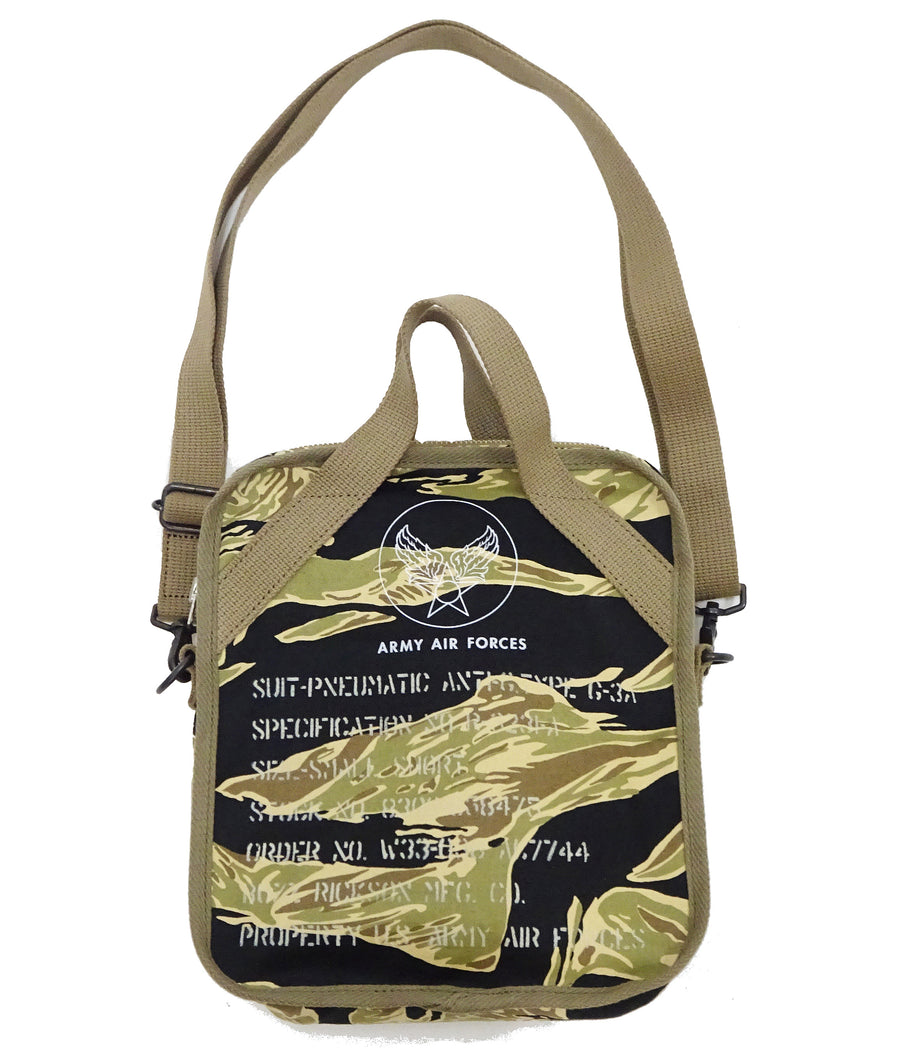 Buzz Rickson Men's Casual Small Shoulder Bag - Gold Tiger Camouflage, Modern Reinterpretation of WWII U.S. Army Air Forces Pilot Gear, BR02878