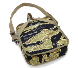 Buzz Rickson Men's Casual Small Shoulder Bag - Gold Tiger Camouflage, Modern Reinterpretation of WWII U.S. Army Air Forces Pilot Gear, BR02878