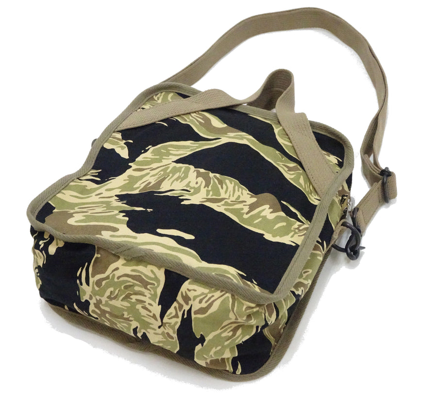 Buzz Rickson Men's Casual Small Shoulder Bag - Gold Tiger Camouflage, Modern Reinterpretation of WWII U.S. Army Air Forces Pilot Gear, BR02878
