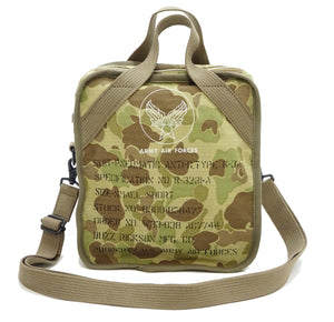 Buzz Rickson Men's Casual Small Shoulder Bag - Frogskin Camouflage, Modern Reinterpretation of WWII U.S. Army Air Forces Pilot Gear, BR02879