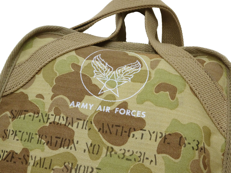 Buzz Rickson Men's Casual Small Shoulder Bag - Frogskin Camouflage, Modern Reinterpretation of WWII U.S. Army Air Forces Pilot Gear, BR02879