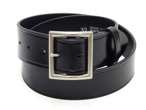 Buzz Rickson Men's U.S. Army 1939 Leather Garrison Belt Reproduction, Vegetable-Tanned Cowhide, 42 mm Wide, 3 mm Thick, Detachable Snap-On Square-Shaped Single-Prong Buckle (BR02901 119 Black)