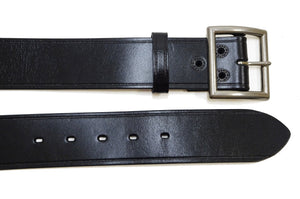 Buzz Rickson Men's U.S. Army 1939 Leather Garrison Belt Reproduction, Vegetable-Tanned Cowhide, 42 mm Wide, 3 mm Thick, Detachable Snap-On Square-Shaped Single-Prong Buckle (BR02901 119 Black)