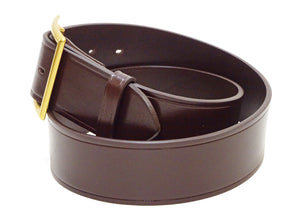Buzz Rickson Men's U.S. Army 1939 Leather Garrison Belt Reproduction, Vegetable-Tanned Cowhide, 42 mm Wide, 3 mm Thick, Detachable Snap-On Square-Shaped Single-Prong Buckle (BR02901 138 Brown)