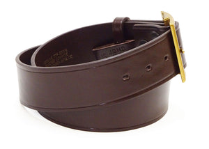 Buzz Rickson Men's U.S. Army 1939 Leather Garrison Belt Reproduction, Vegetable-Tanned Cowhide, 42 mm Wide, 3 mm Thick, Detachable Snap-On Square-Shaped Single-Prong Buckle (BR02901 138 Brown)