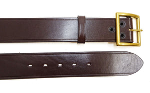 Buzz Rickson Men's U.S. Army 1939 Leather Garrison Belt Reproduction, Vegetable-Tanned Cowhide, 42 mm Wide, 3 mm Thick, Detachable Snap-On Square-Shaped Single-Prong Buckle (BR02901 138 Brown)
