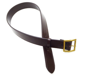 Buzz Rickson Men's U.S. Army 1939 Leather Garrison Belt Reproduction, Vegetable-Tanned Cowhide, 42 mm Wide, 3 mm Thick, Detachable Snap-On Square-Shaped Single-Prong Buckle (BR02901 138 Brown)