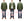 Buzz Rickson Collarless Nylon Quilted Jacket Men's Updated Version Inspired by the Design of the M-65 Field Jacket Liner BR14863 Olive