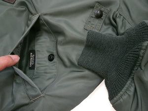 Buzz Rickson's Men's Type MA-1 "ALBERT TURNER & CO., INC." Reproduction Flight Jacket, Sage Green Heavy Nylon Twill, Wool-Cotton Pile Interlining, Made in Japan (BR14900)