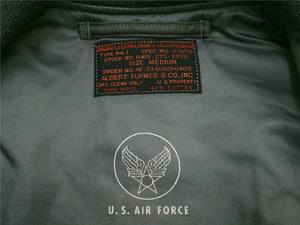 Buzz Rickson's Men's Type MA-1 "ALBERT TURNER & CO., INC." Reproduction Flight Jacket, Sage Green Heavy Nylon Twill, Wool-Cotton Pile Interlining, Made in Japan (BR14900)