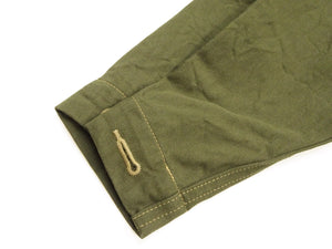 Buzz Rickson's Men's U.S. Marine Corps M-1944 (P-44) Reproduction Utility Jacket, 100% Cotton Herringbone Twill, Unlined, Relaxed Fit, Made in Japan (BR15123, 149 Olive)