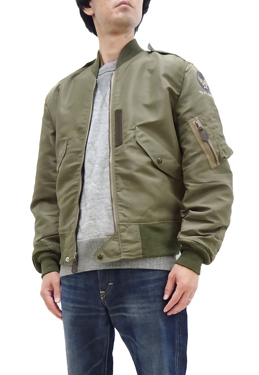 Buzz Rickson Jacket Men's L-2 Flight Jacket Plain Nylon Bomber Jacket ...