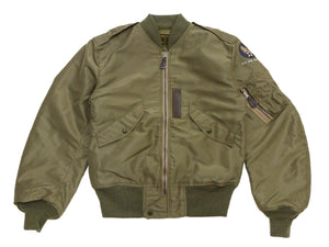 Buzz Rickson's Men's Type L-2 "REED PRODUCTS, INC." Reproduction Flight Jacket, Olive Drab Nylon, Uninsulated Light-Zone Construction, Made in Japan (BR15125)