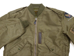 Buzz Rickson's Men's Type L-2 "REED PRODUCTS, INC." Reproduction Flight Jacket, Olive Drab Nylon, Uninsulated Light-Zone Construction, Made in Japan (BR15125)