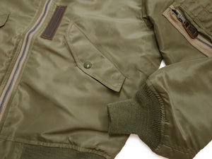 Buzz Rickson's Men's Type L-2 "REED PRODUCTS, INC." Reproduction Flight Jacket, Olive Drab Nylon, Uninsulated Light-Zone Construction, Made in Japan (BR15125)