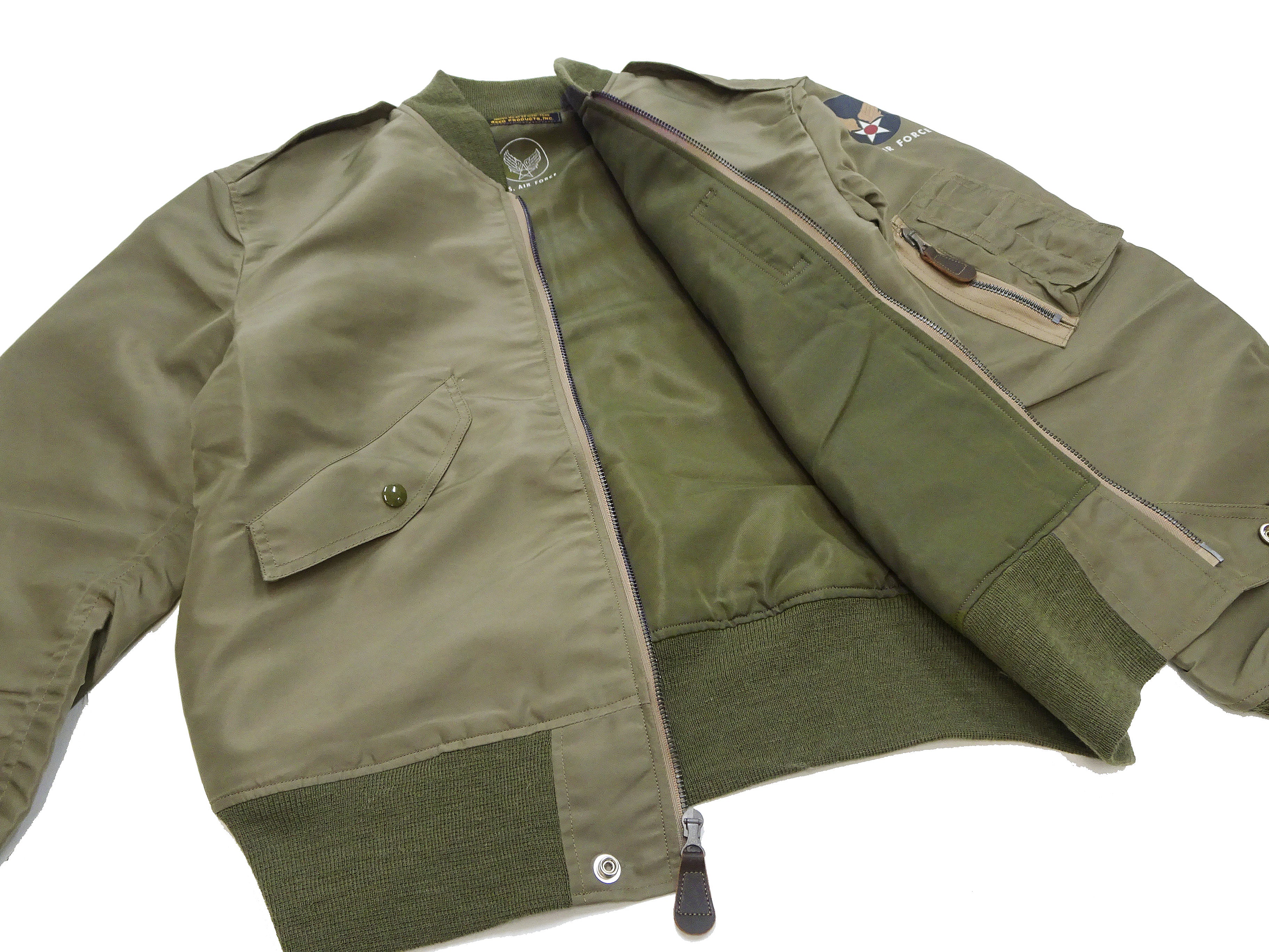 Buzz Rickson Jacket Men's L-2 Flight Jacket Plain Nylon Bomber
