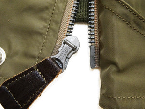 Buzz Rickson's Men's Type L-2 "REED PRODUCTS, INC." Reproduction Flight Jacket, Olive Drab Nylon, Uninsulated Light-Zone Construction, Made in Japan (BR15125)
