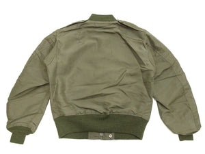 Buzz Rickson Jacket Men's L-2 Flight Jacket Plain Nylon Bomber Jacket L2 BR15125 Olive Drab