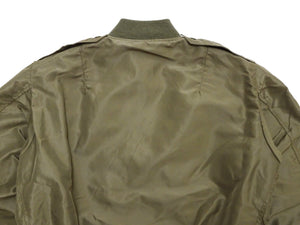 Buzz Rickson's Men's Type L-2 "REED PRODUCTS, INC." Reproduction Flight Jacket, Olive Drab Nylon, Uninsulated Light-Zone Construction, Made in Japan (BR15125)