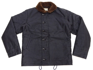 Buzz Rickson's Men's U.S. Navy N-1 Deck Jacket Reproduction, 100% Cotton Jungle Cloth Shell with Alpaca-Wool Pile Lining, Made in Japan (Toyo Enterprises BR15340, 01 Navy, NAVY DEPARTMENT DEMOTEX-ED)
