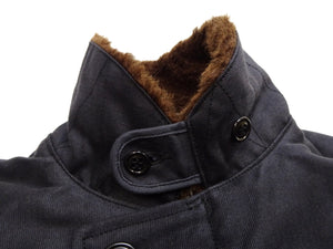 Buzz Rickson's Men's U.S. Navy N-1 Deck Jacket Reproduction, 100% Cotton Jungle Cloth Shell with Alpaca-Wool Pile Lining, Made in Japan (Toyo Enterprises BR15340, 01 Navy, NAVY DEPARTMENT DEMOTEX-ED)