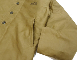 Buzz Rickson N-1 Deck Jacket DEMOTEX-ED Men's Reproduction of US Navy N1 Khaki BR15345