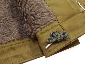 Buzz Rickson's Men's U.S. Navy N-1 Deck Jacket Reproduction, 100% Cotton Jungle Cloth Shell with Alpaca-Wool Pile Lining, Made in Japan (Toyo Enterprises BR15345, 01 Khaki, NAVY DEPARTMENT DEMOTEX-ED)