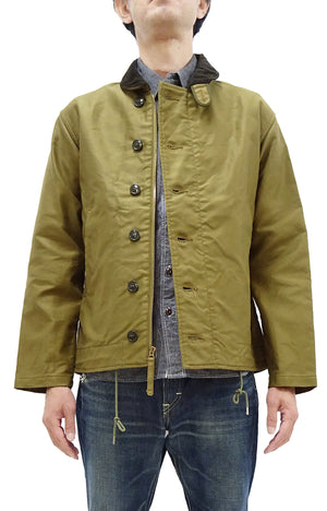 Buzz Rickson N-1 Deck Jacket Men's Casual Lightweight Modified Version of US Navy N1 Khaki (Unlined) BR15346